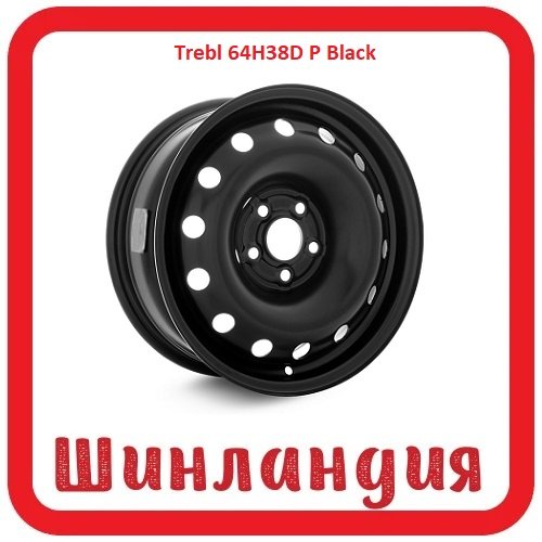 Trebl 64H38D P Black 6x15/5x100 D57.1 ET38  