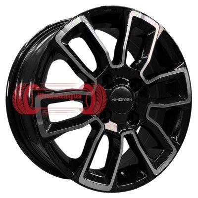 Khomen Wheels KHW1406 (Solaris/Logan/Rio) Black-FP 5.5x14/4x100 D67.1 ET43  