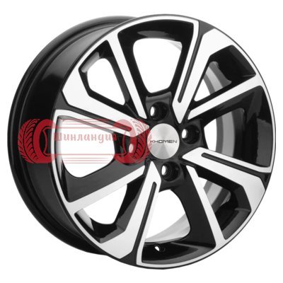 Khomen Wheels KHW1501 (Logan/Sandero/Xray) Black-FP 6x15/4x100 D60.1 ET40  