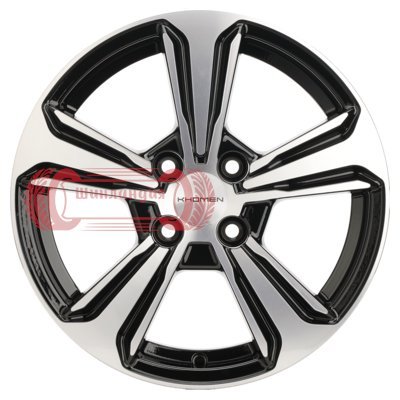 Khomen Wheels KHW1502 (Vesta) Black-FP 6x15/4x100 D60.1 ET50  