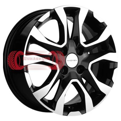 Khomen Wheels KHW1503 (Lada Granta) Black-FP 6x15/4x98 D58.5 ET36  