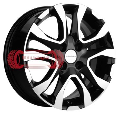 Khomen Wheels KHW1503 (Rio/Solaris) Black-FP 6x15/4x100 D54.1 ET46  