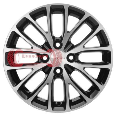 Khomen Wheels KHW1506 (Rio/Solaris) Black-FP 6x15/4x100 D54.1 ET48  