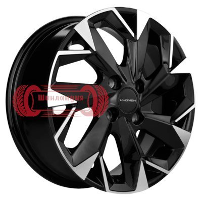 Khomen Wheels KHW1508 (Rio/Solaris) Black-FP 6x15/4x100 D54.1 ET46  