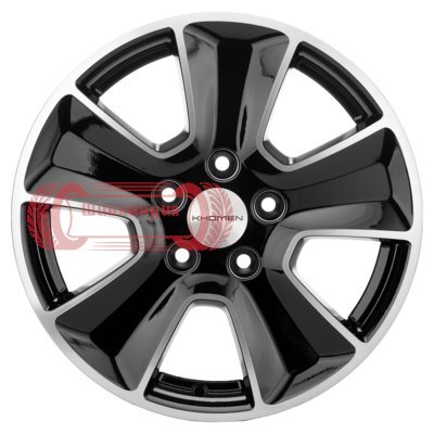Khomen Wheels KHW1601 (Huyndai/Kia) Black-FP 6.5x16/5x114.3 D67.1 ET50  
