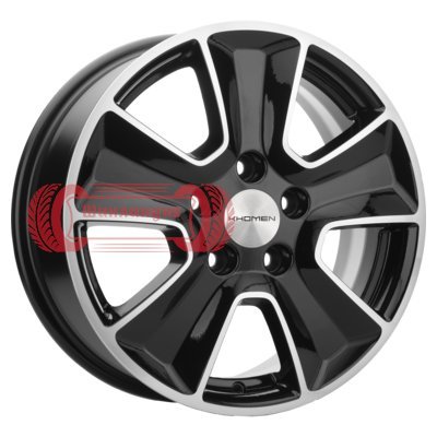 Khomen Wheels KHW1601 (Mitsubishi) Black-FP 6.5x16/5x114.3 D67.1 ET46  