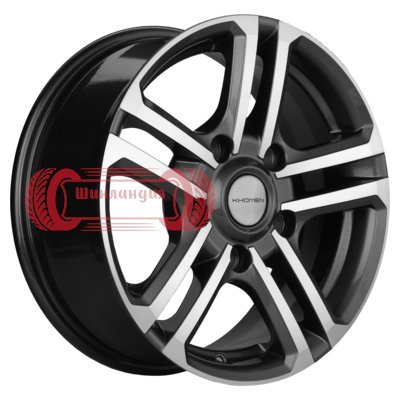 Khomen Wheels KHW1602 (Niva 4x4 Bronto) Gray-FP 6.5x16/5x139.7 D98.5 ET35  