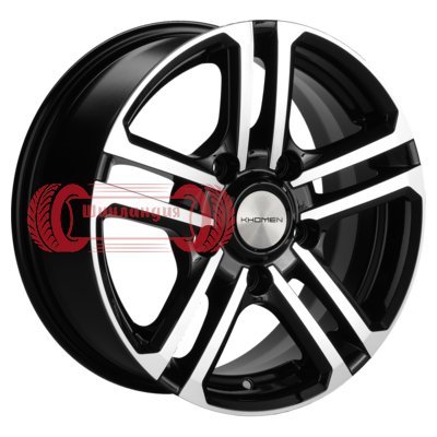 Khomen Wheels KHW1602 (Niva 4x4) Black-FP 6.5x16/5x139.7 D98.5 ET40  