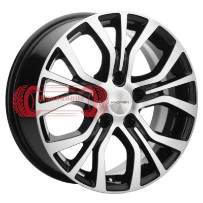 Khomen Wheels KHW1608 (Alphard) Black-FP 6.5x16/5x114.3 D60.1 ET38  
