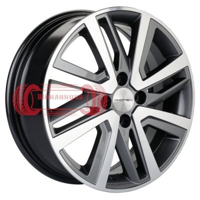Khomen Wheels KHW1609 (Rio II/Solaris II) Gray-FP 6x16/4x100 D54.1 ET46  