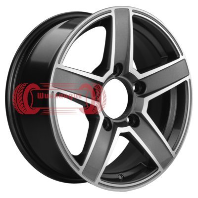 Khomen Wheels KHW1614 (Niva 4x4 Bronto) Gray-FP 6.5x16/5x139.7 D98.5 ET35  