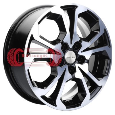 Khomen Wheels KHW1711 (Chery/Exeed) Black-FP 6.5x17/5x108 D60.1 ET33  