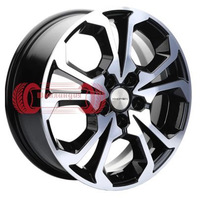 Khomen Wheels KHW1711 (Coolray) Black-FP 6.5x17/5x114.3 D54.1 ET45  