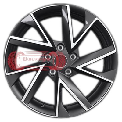 Khomen Wheels KHW1714 (Teana/X-trail) Black-FP 7x17/5x114.3 D66.1 ET45  