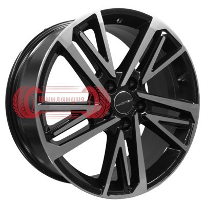 Khomen Wheels KHW1815 (Geely Atlas (Pro) / Changan CS75) Black-FP 8x18/5x114.3 D60.1 ET45  