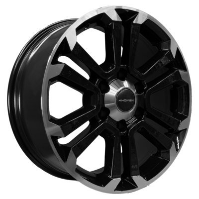 Khomen Wheels KHW1817 (Fortuner/Hilux) Black-FP 7.5x18/6x139.7 D106.1 ET30  