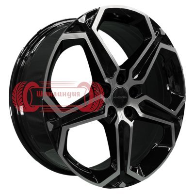 Khomen Wheels KHW1909 (Geely Monjaro/Tugella) Black-FP 7.5x19/5x108 D63.4 ET46  