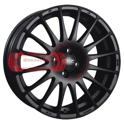 OZ Superturismo GT Matt Black + Red Lettering 8x17/5x112 D75 ET35  
