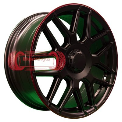 PDW L5424 Satin Black Red Lip 8.5x19/5x130 D66.6 ET38  