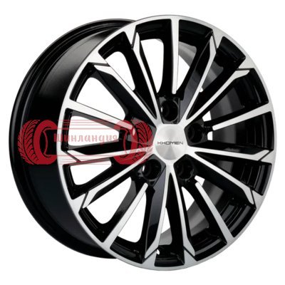 Khomen Wheels KHW1611 (Chery Tiggo 3/Tiggo 3 Pro) Black-FP 6.5x16/5x108 D60.1 ET45  